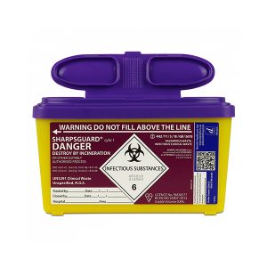 4H2/Y1/S/18/GB/5678 Purple Lid Sharpsguard city 1 litre